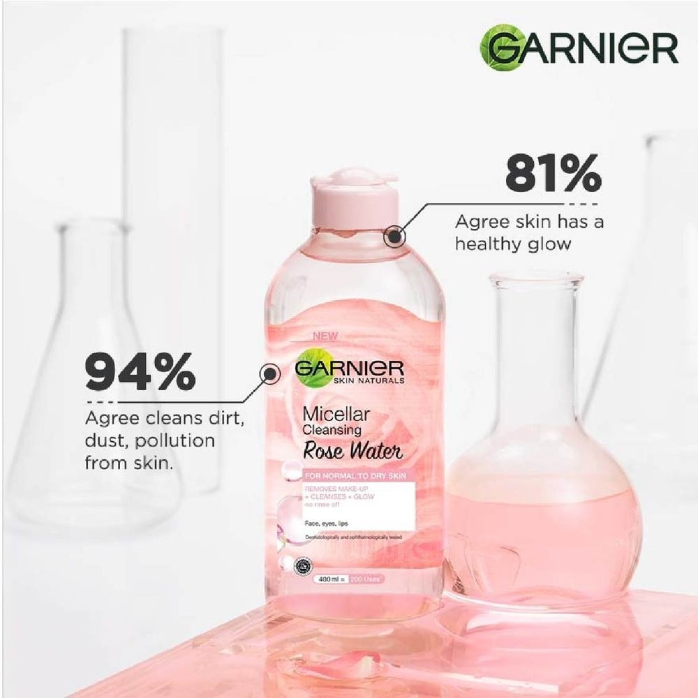 Micellar Rose Cleanser & Makeup Remover (For Dry + Dull Skin) 400ml