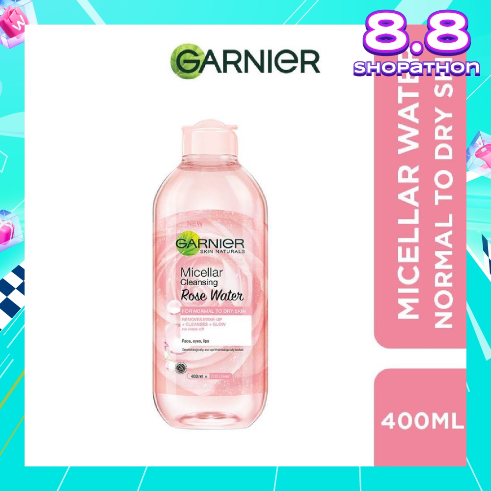 Micellar Rose Cleanser & Makeup Remover (For Dry + Dull Skin) 400ml