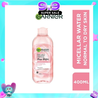 GARNIER - Micellar Rose Cleanser & Makeup Remover (For Dry + Dull Skin) 400ml image