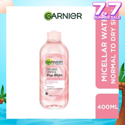 GARNIER Micellar Rose Cleanser & Makeup Remover (For Dry + Dull Skin) 400ml