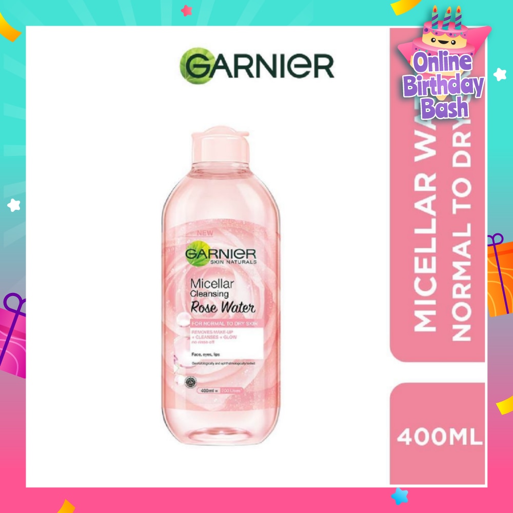 Micellar Rose Cleanser & Makeup Remover (For Dry + Dull Skin) 400ml