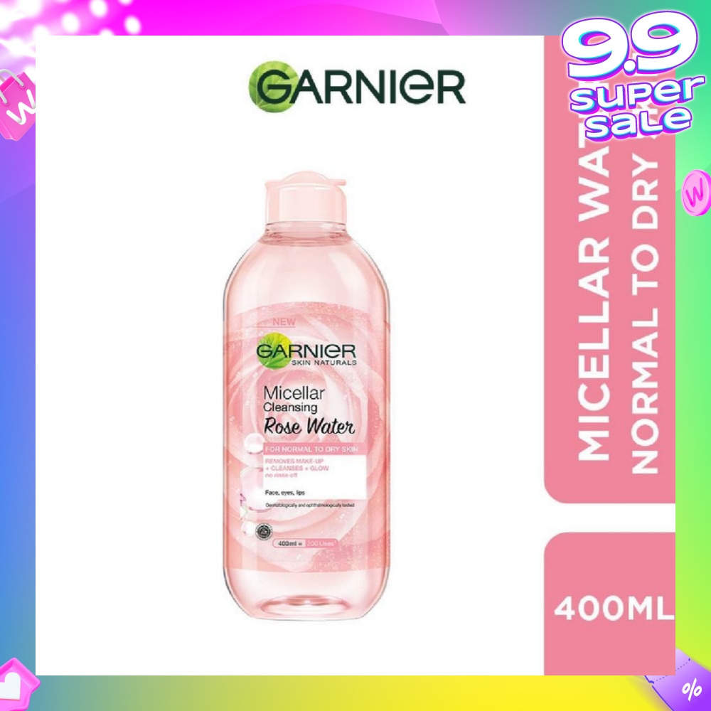 Micellar Rose Cleanser & Makeup Remover (For Dry + Dull Skin) 400ml