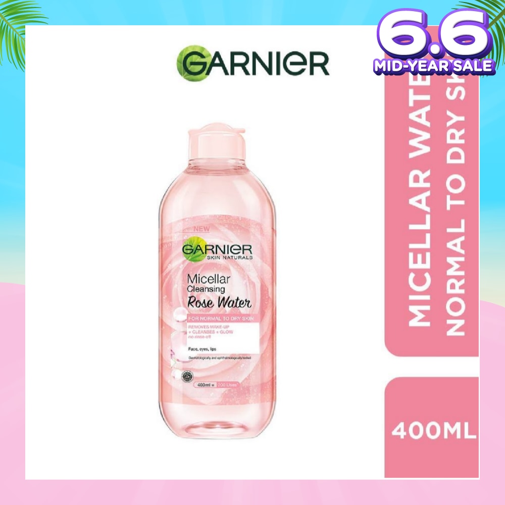 Micellar Rose Cleanser & Makeup Remover (For Dry + Dull Skin) 400ml