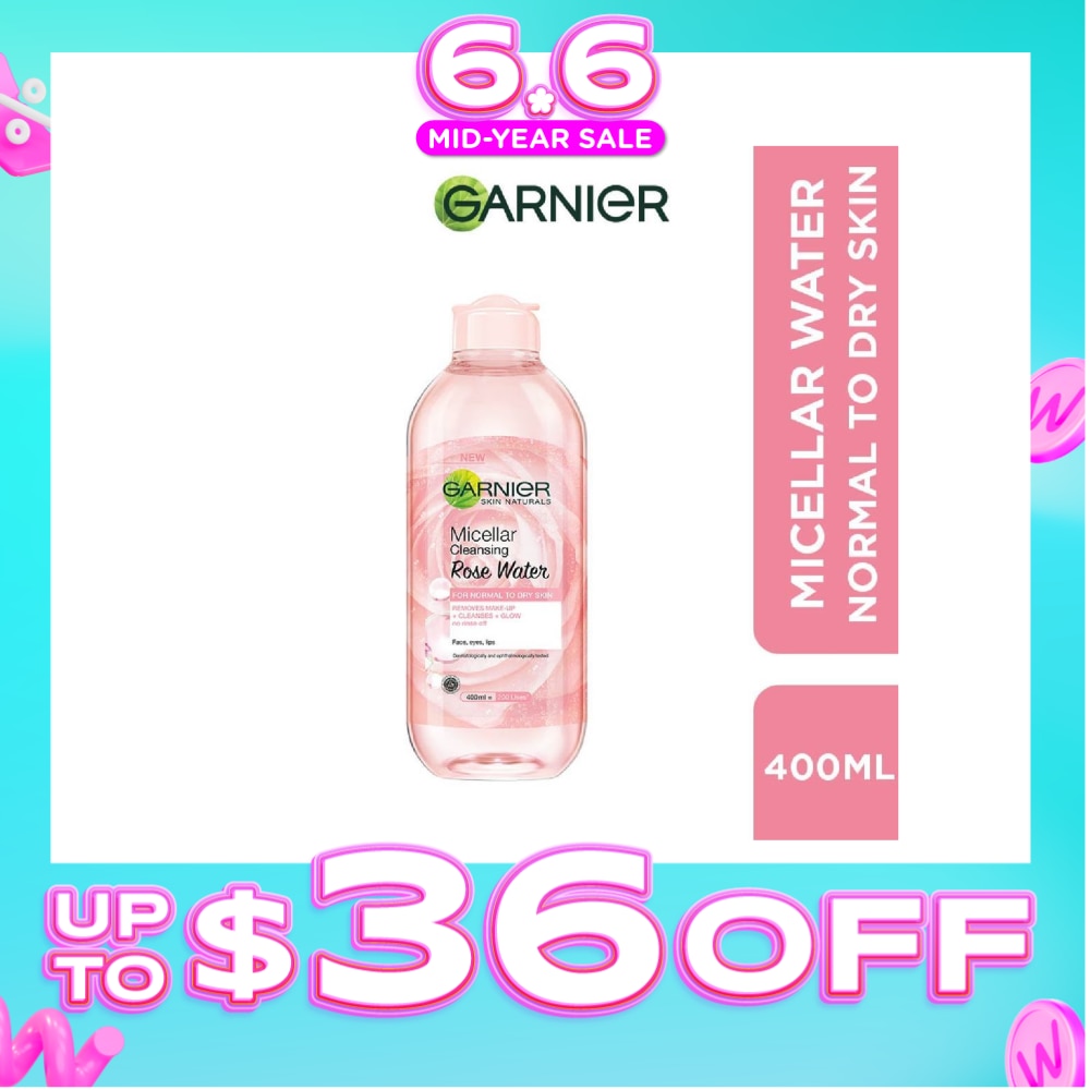 Micellar Rose Cleanser & Makeup Remover (For Dry + Dull Skin) 400ml