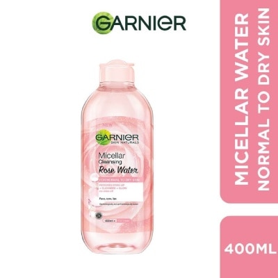 GARNIER Micellar Rose Cleanser & Makeup Remover (For Dry + Dull Skin) 400ml