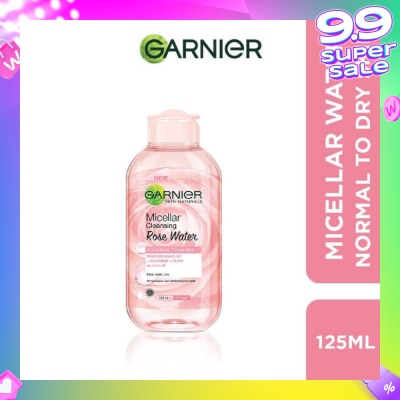 GARNIER Micellar Rose Cleanser & Makeup Remover (For Dry + Dull Skin) 125ml
