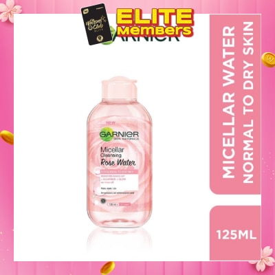GARNIER Micellar Rose Cleanser & Makeup Remover (For Dry + Dull Skin) 125ml