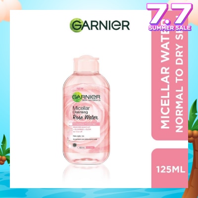 GARNIER Micellar Rose Cleanser & Makeup Remover (For Dry + Dull Skin) 125ml