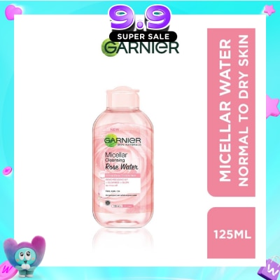 GARNIER - Micellar Rose Cleanser & Makeup Remover (For Dry + Dull Skin) 125ml image
