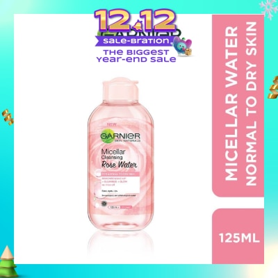 GARNIER Micellar Rose Cleanser & Makeup Remover (For Dry + Dull Skin) 125ml