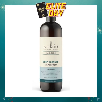 SUKIN - Deep Cleanse Shampoo Paraben Free (For Oily & Congested Scalps) 500ml
