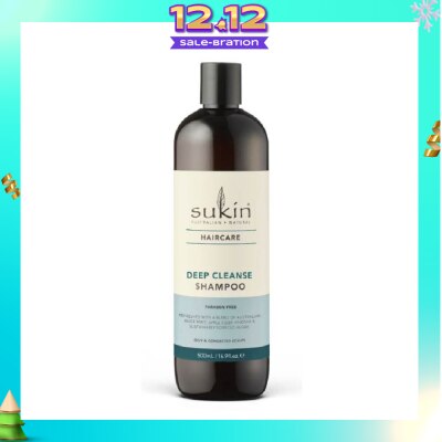 SUKIN Deep Cleanse Shampoo Paraben Free (For Oily & Congested Scalps) 500ml