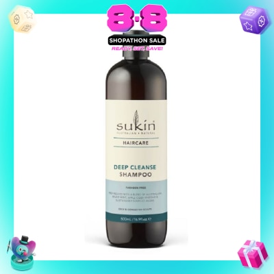 SUKIN - Deep Cleanse Shampoo Paraben Free (For Oily & Congested Scalps) 500ml