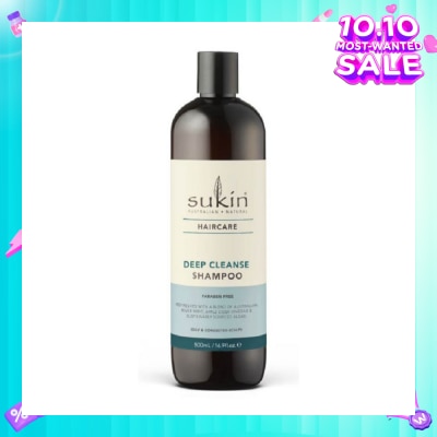 SUKIN Deep Cleanse Shampoo Paraben Free (For Oily & Congested Scalps) 500ml