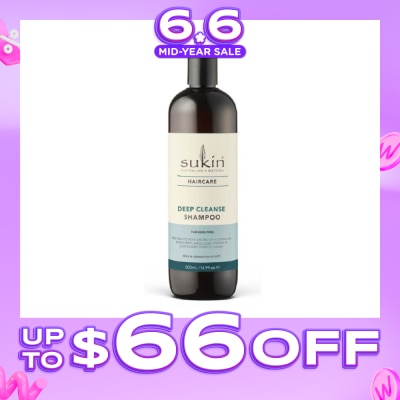 SUKIN - Deep Cleanse Shampoo Paraben Free (For Oily & Congested Scalps) 500ml