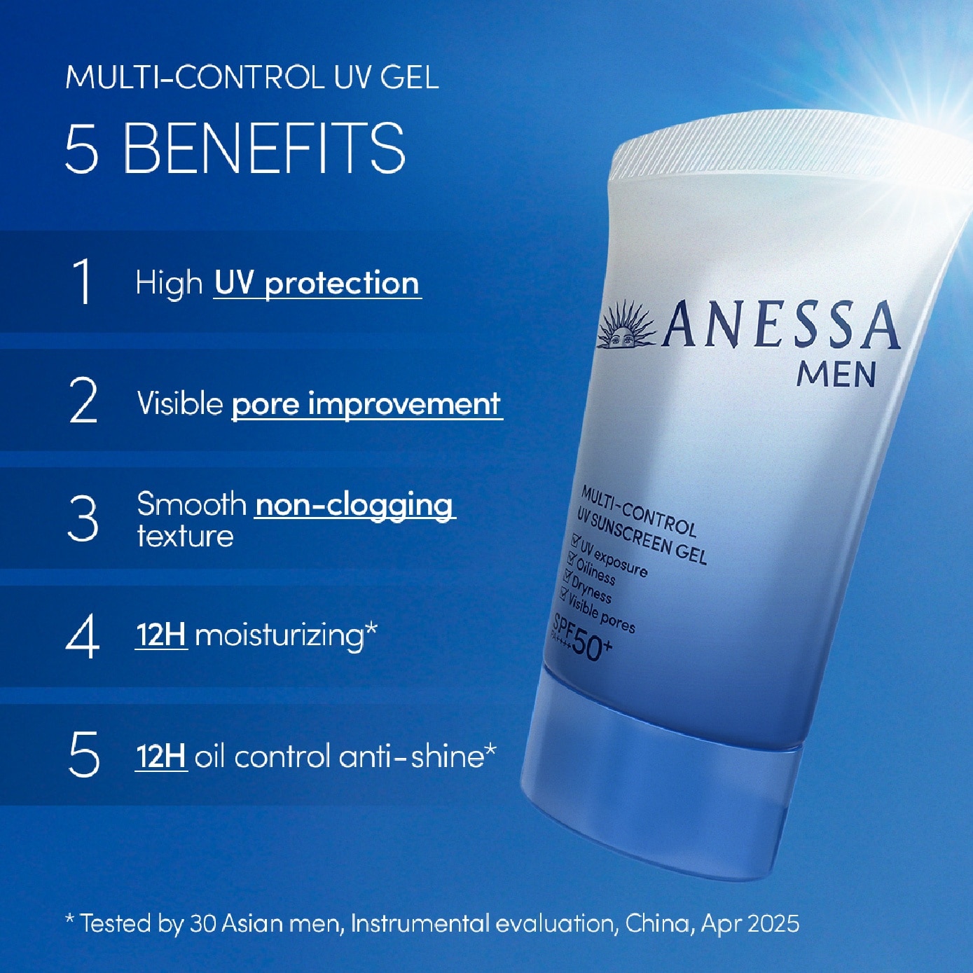 Men Multi-Control UV Sunscreen Gel 40g