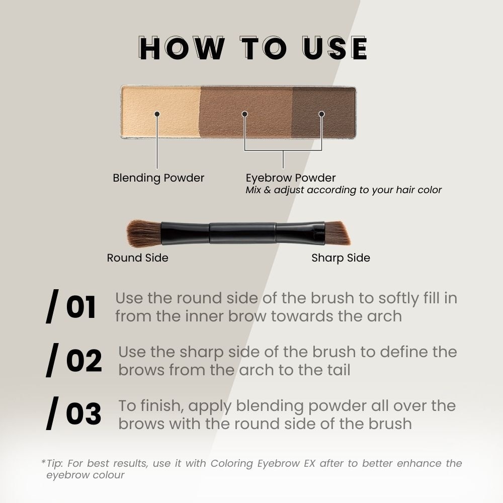 Natural Powder Eyebrow #02 Ash Brown 1s