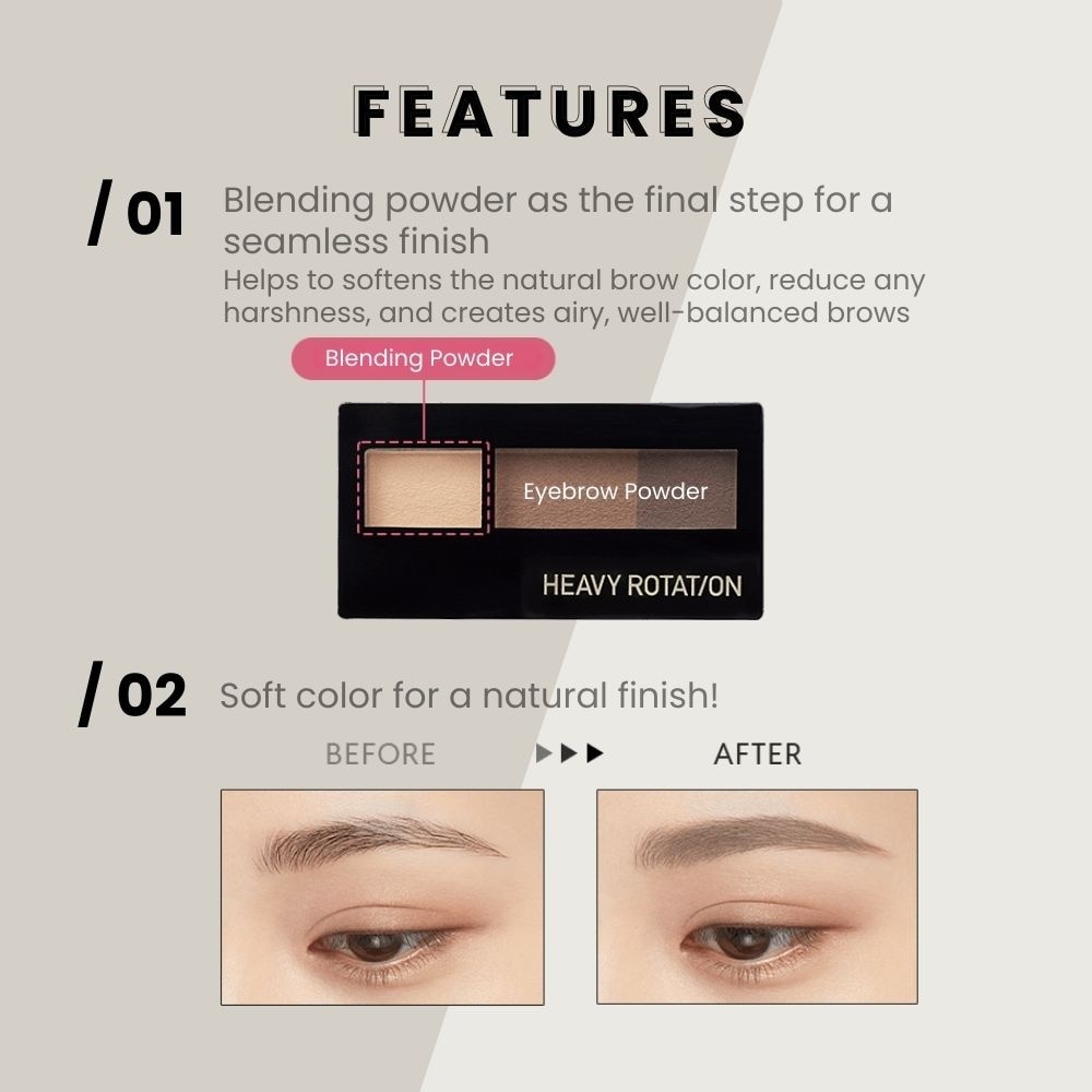 Natural Powder Eyebrow #02 Ash Brown 1s