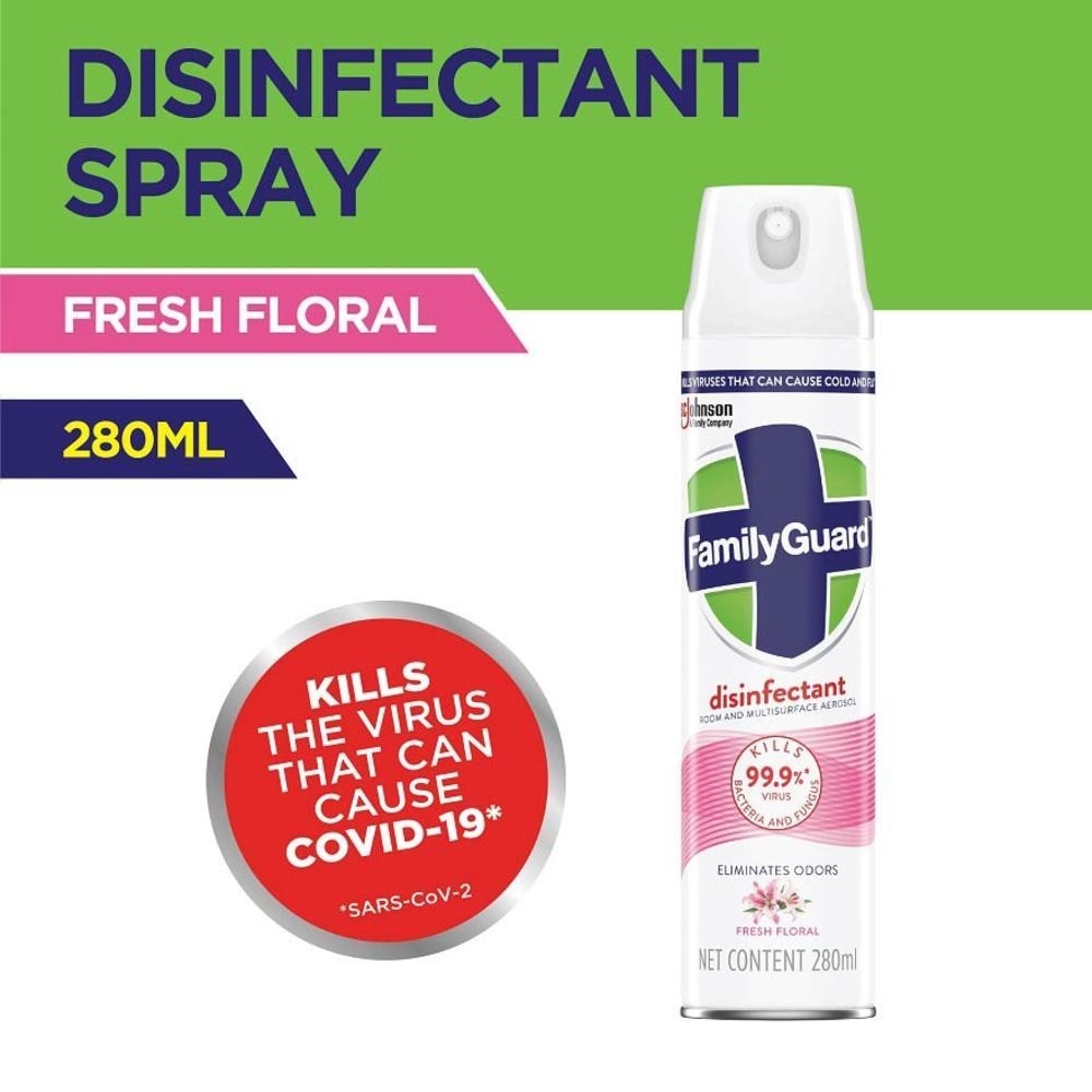 Family Guard Fresh Floral Disinfectant Aerosol Spray 280ml