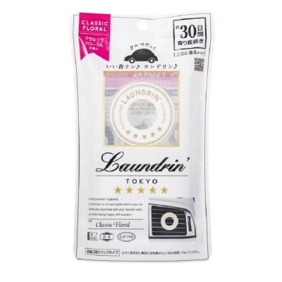 LAUNDRIN Tokyo Premium Car Fragrance Air Freshener Classic Floral (30 Days) 1s