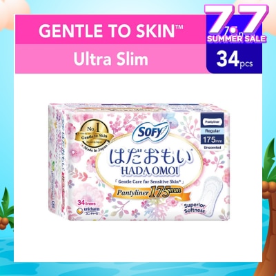 SOFY Hadaomoi Regular PantyLiner 175mm Gentle to Skin 34s