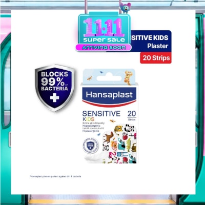 HANSAPLAST Kids Sensitive Plaster Strip Extra Skin Friendly Hypoallergenic Assorted Designs 20s image