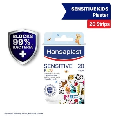 HANSAPLAST Kids Sensitive Plaster Strip Extra Skin Friendly Hypoallergenic Assorted Designs 20s