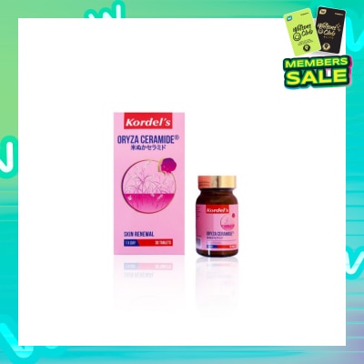 KORDEL'S Oryza Ceramide® Tablets (Helps To Reinforce The Skin’s Barrier, Limiting Moisture Loss, Protect Against Visible Damage From Pollution And Other Environmental Stressors) 30s
