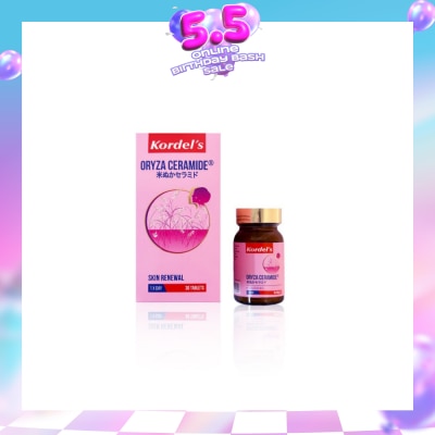 KORDEL'S - Oryza Ceramide® Tablets (Helps To Reinforce The Skin’s Barrier, Limiting Moisture Loss, Protect Against Visible Damage From Pollution And Other Environmental Stressors) 30s