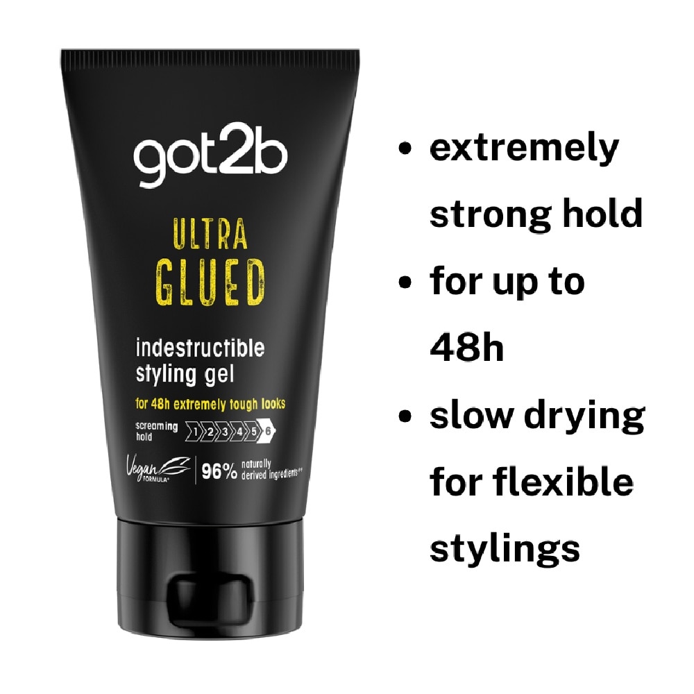 GOT2B Ultra Glued Indestructible Hair Styling Gel 150ml
