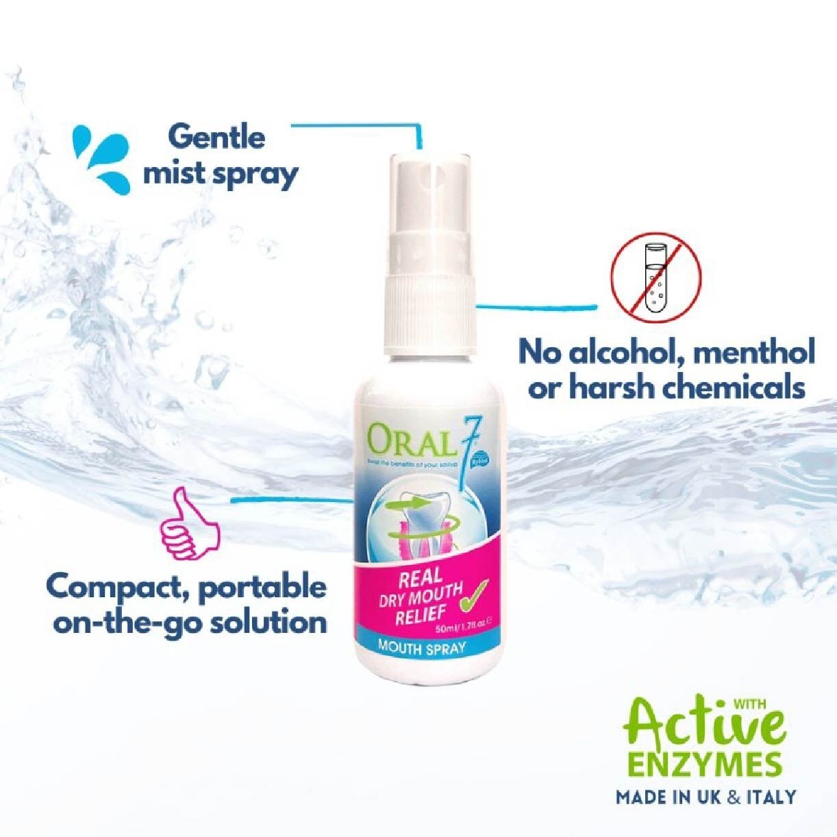 Oral 7 Mouth Spray 50ml (Soothe and Protect Dry Mouth)