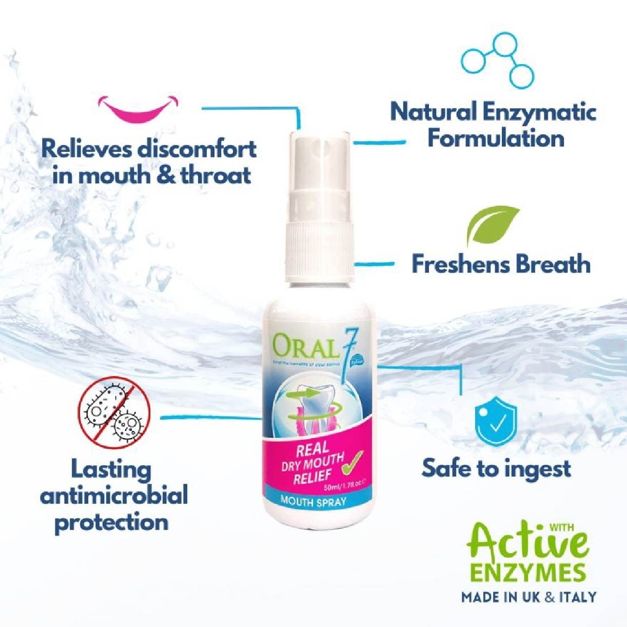 Oral 7 Mouth Spray 50ml (Soothe and Protect Dry Mouth)