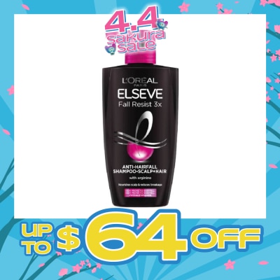 L'OREAL PARIS ELSEVE - Fall Resist 3X Anti-Hairfall + Scalp Care Shampoo (For Weak, Thinning Hair with Hair Fall Concerns) 620ml