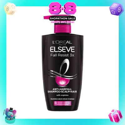 L'OREAL PARIS ELSEVE - Fall Resist 3X Anti-Hairfall + Scalp Care Shampoo (For Weak, Thinning Hair with Hair Fall Concerns) 620ml