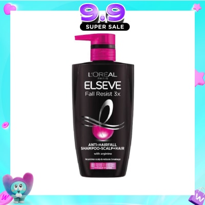 L'OREAL PARIS ELSEVE - Fall Resist 3X Anti-Hairfall + Scalp Care Shampoo (For Weak, Thinning Hair with Hair Fall Concerns) 620ml image