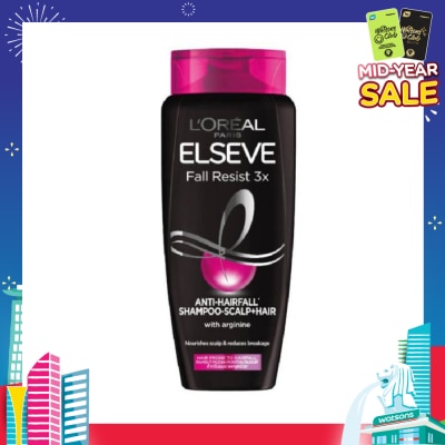 L'OREAL PARIS ELSEVE Fall Resist 3X Anti-Hairfall + Scalp Care Shampoo (For Weak, Thinning Hair with Hair Fall Concerns) 280ml