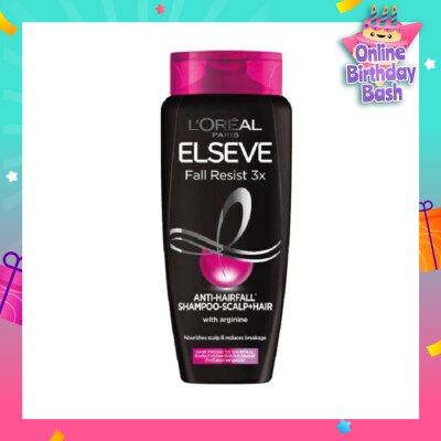 L'OREAL PARIS ELSEVE Fall Resist 3X Anti-Hairfall + Scalp Care Shampoo (For Weak, Thinning Hair with Hair Fall Concerns) 280ml