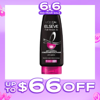 L'OREAL PARIS ELSEVE - Fall Resist 3X Anti-Hairfall + Scalp Care Conditioner (For Weak, Thinning Hair with Hair Fall Concerns) 280ml