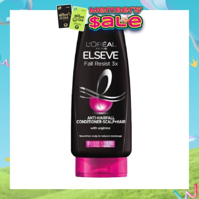 L'OREAL PARIS ELSEVE - Fall Resist 3X Anti-Hairfall + Scalp Care Conditioner (For Weak, Thinning Hair with Hair Fall Concerns) 280ml