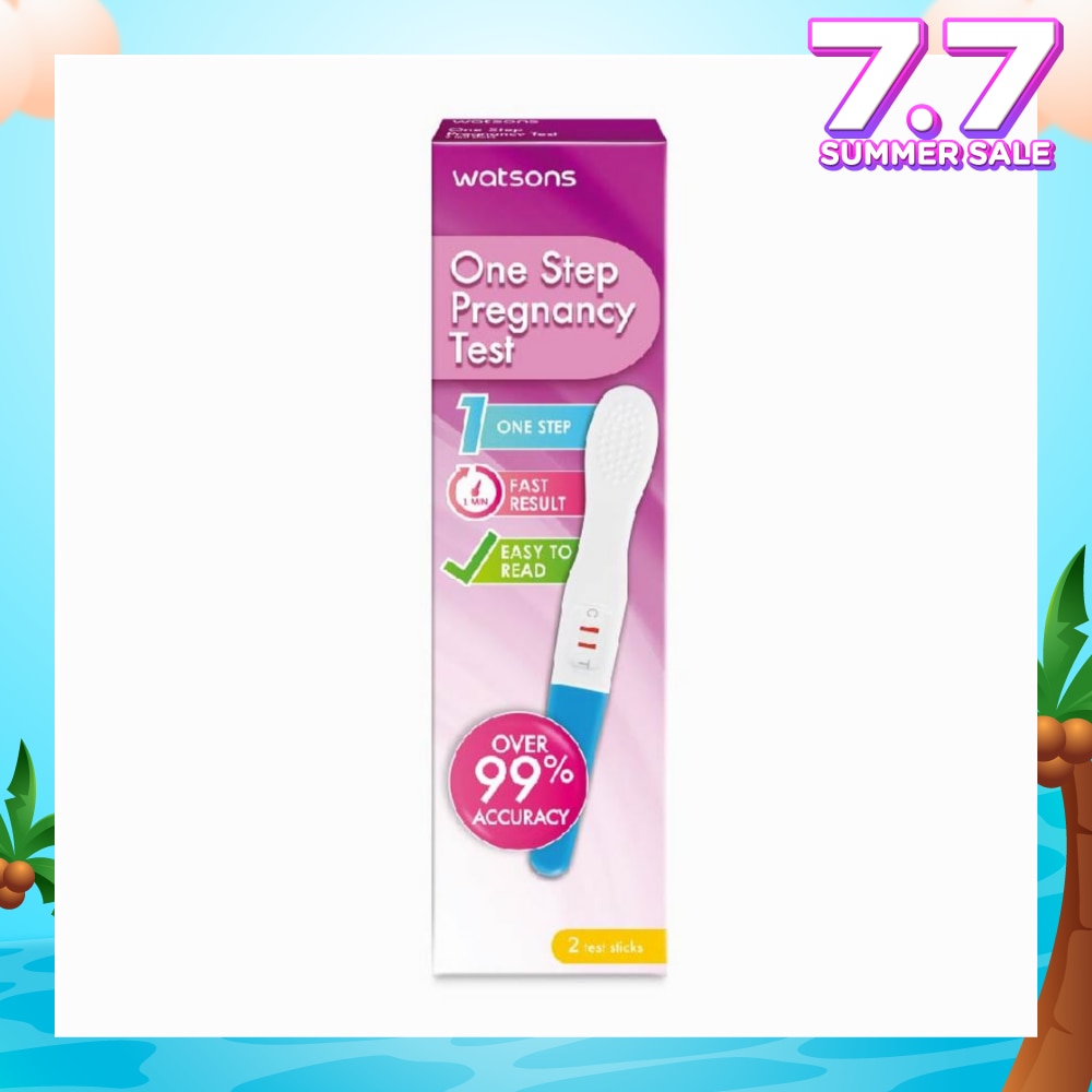 Watsons One Step Pregnancy Test Kit Packset (Over 99% Accuracy) 2s<BR>