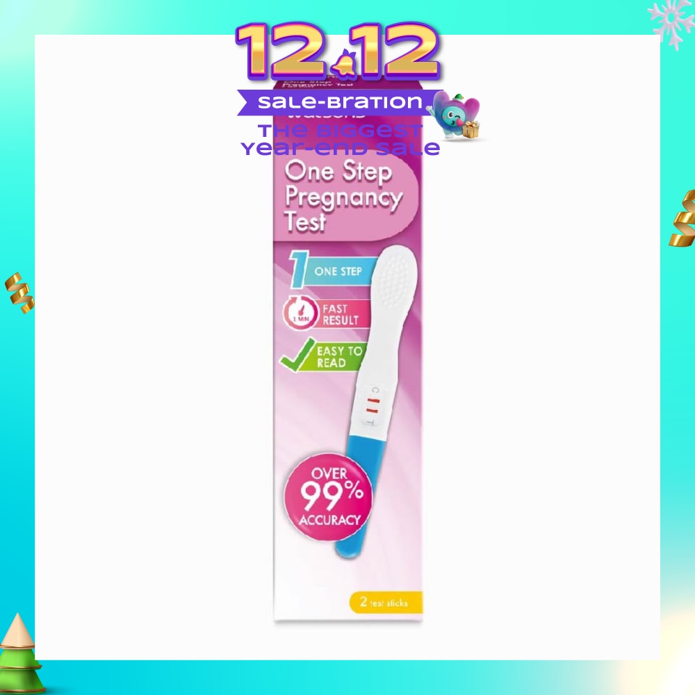 Watsons One Step Pregnancy Test Kit Packset (Over 99% Accuracy) 2s<BR>