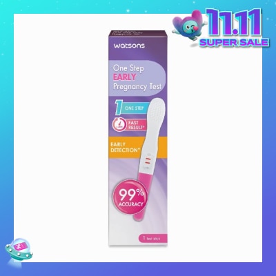 WATSONS One Step Early Pregnancy Test Stick (99% Accuracy, Fast Results) 1s