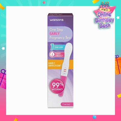 WATSONS One Step Early Pregnancy Test Stick (99% Accuracy, Fast Results) 1s