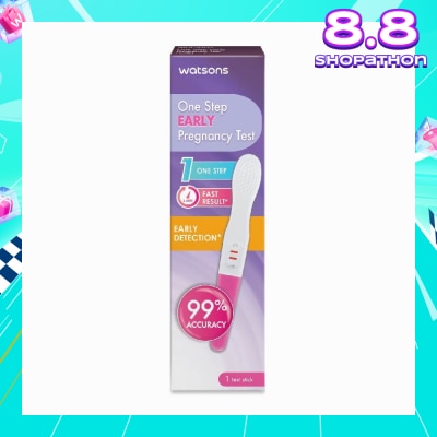 WATSONS One Step Early Pregnancy Test Stick (99% Accuracy, Fast Results) 1s