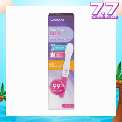 WATSONS One Step Early Pregnancy Test Stick (99% Accuracy, Fast Results) 1s