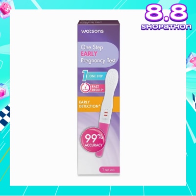 WATSONS One Step Early Pregnancy Test Stick (99% Accuracy, Fast Results) 1s