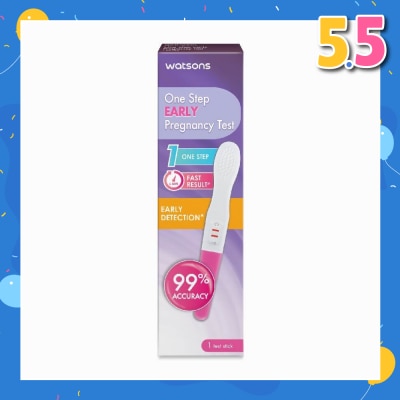 WATSONS One Step Early Pregnancy Test Stick (99% Accuracy, Fast Results) 1s