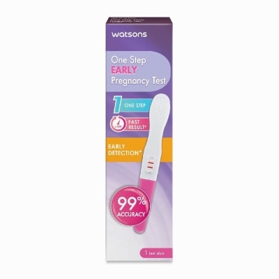 WATSONS One Step Early Pregnancy Test Stick (99% Accuracy, Fast Results) 1s