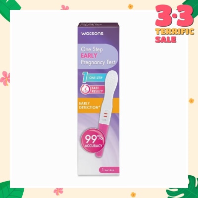 WATSONS One Step Early Pregnancy Test Stick (99% Accuracy, Fast Results) 1s