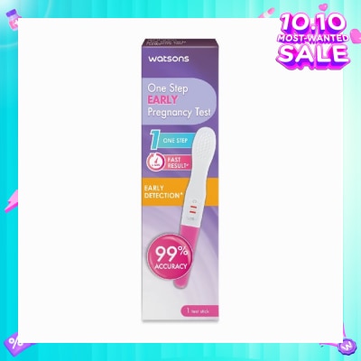 WATSONS One Step Early Pregnancy Test Stick (99% Accuracy, Fast Results) 1s